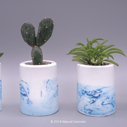 (免運) Cement Mini Pot Series 迷你 水泥 筒 / Pastel Blue 紛藍 /多用途器具 第6張的照片