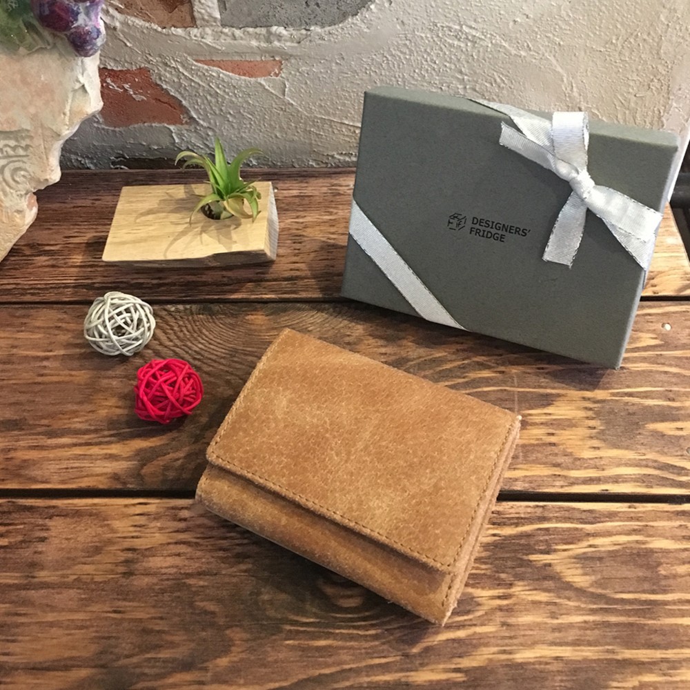 コンパクト財布✩︎「豚革の産地」東京都墨田区のエコピッグレザー 豚革 三つ折り財布