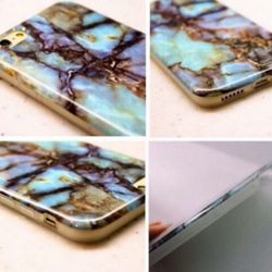 【送料無料】 スタイリッシュ★マーブル天然石柄 iPhone6/6s 7 ケース 大理石モチーフ 全2タイプ 5枚目の画像