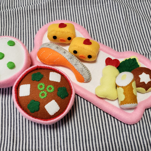 受注製作] フェルトままごと 和食セット♪︎ おもちゃ・人形 きらはな