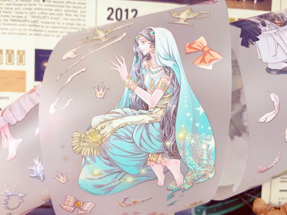 sky.mojan ／墨染一色 ✦ 童話公主2 ／ Princess2 ✦ 寬版紙膠帶 ✦ 日本和紙 第4張的照片