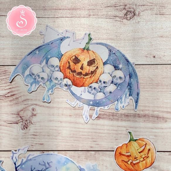 sky.mojan ／墨染一色 ✦ 奇幻萬聖節／Fantasy Halloween ✦ 寬版紙膠帶 ✦ 日本和紙 第3張的照片