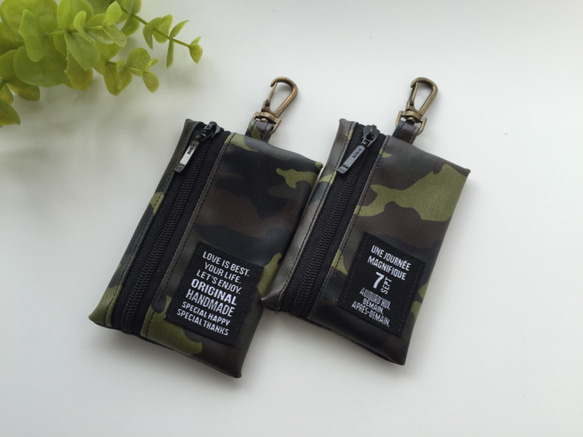 ランドセルキーケース　ツヤあり迷彩 ランドセルキーケース ツヤあり迷彩 キーケース リール付き 男の子