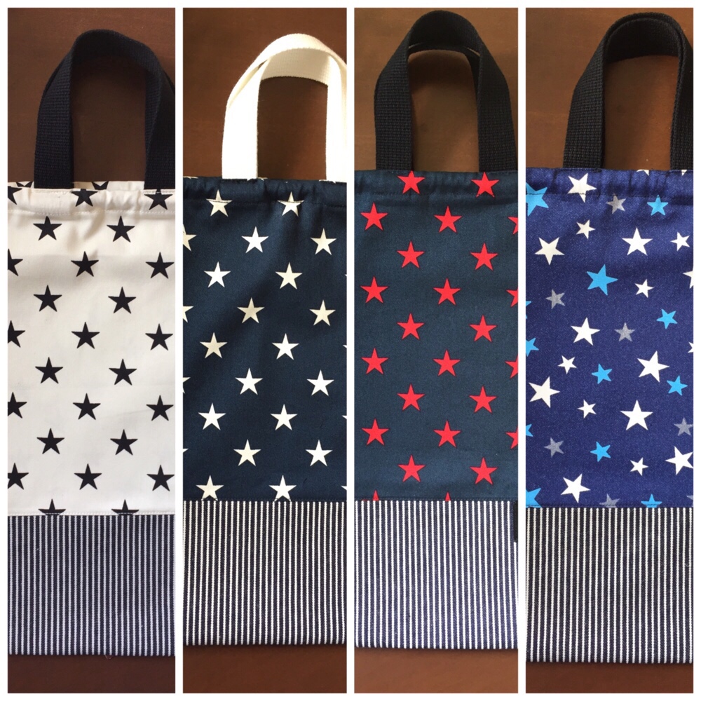 長く使える 入園入学２点セット レッスンバッグ 上履き袋 男の子  スター レッド  ３点セット可能 図書バッグ