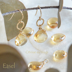 珠宝黄水晶线耳环（Pierced earrings/ Clip-on earrings） 第3張的照片