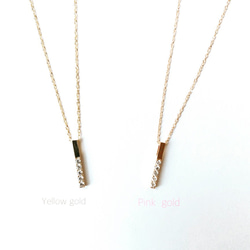 【K10】長さとカラーが選べる♡2way Screw&Stick Necklace 5枚目の画像