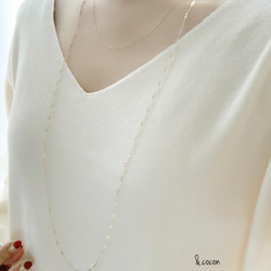 【K10YG】長さが選べる♡Simple long Necklace double 2枚目の画像