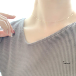 【K10YG】長さが選べる♡Matt&Petal Necklace 1枚目の画像