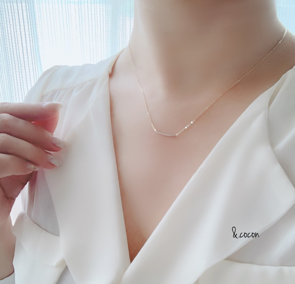 【K14×K10】長さが選べる♡ Mix Gold Tube Necklace 1枚目の画像