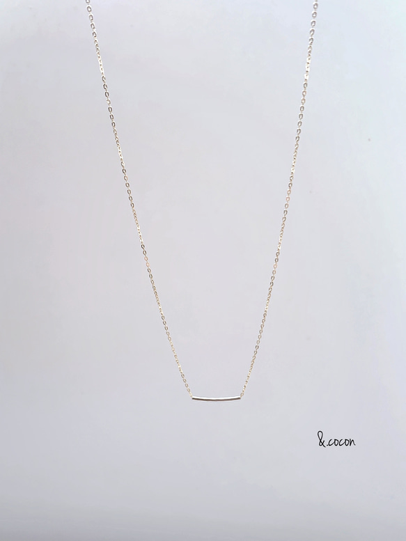 【K14×K10】長さが選べる♡ Mix Gold Tube Necklace 3枚目の画像