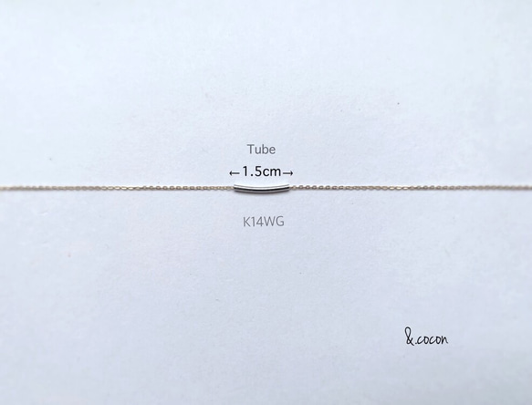 【K14×K10】長さが選べる♡ Mix Gold Tube Necklace 5枚目の画像
