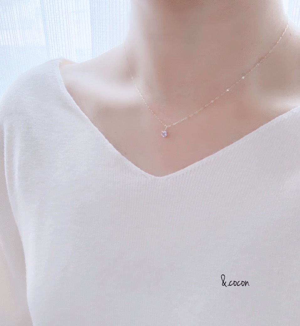 人気【タンザナイト】12月誕生石✴︎2way K10YG New Simple necklace