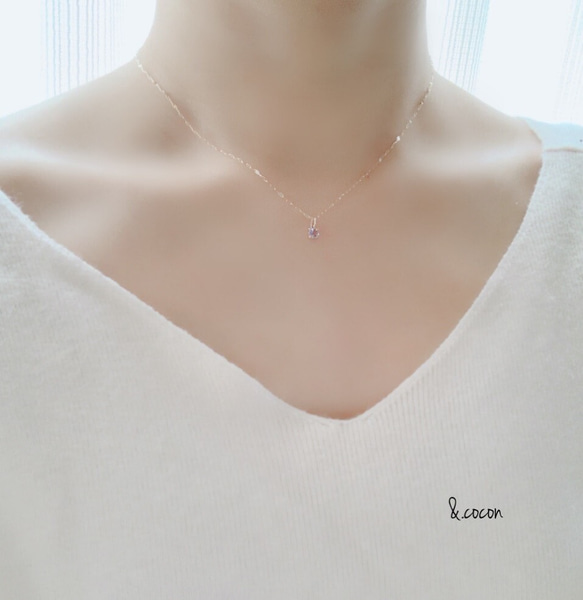 人気【タンザナイト】12月誕生石✴︎2way K10YG New Simple necklace 2枚目の画像