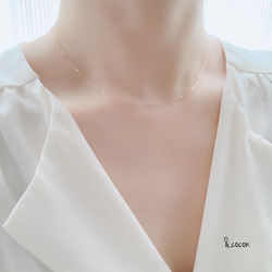【ロードライトガーネット】1月誕生石✴︎2way K10YG New Simple  Necklace 6枚目の画像