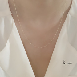 予約商品＊人気 No.1【K10YG】華奢 長さが選べる♡Simple Necklace〜petal* 2枚目の画像