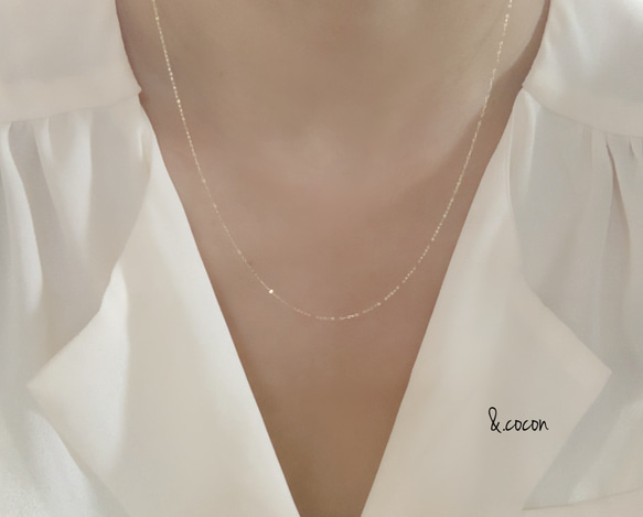 予約商品＊人気 No.1【K10YG】華奢 長さが選べる♡Simple Necklace〜petal* 2枚目の画像