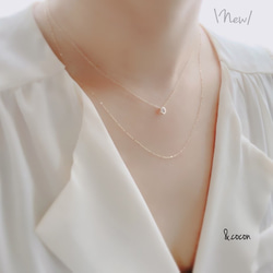 予約商品＊人気 No.1【K10YG】華奢 長さが選べる♡Simple Necklace〜petal* 3枚目の画像