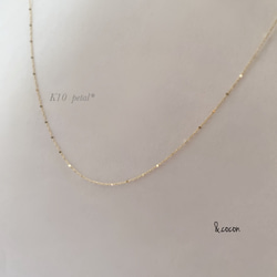 予約商品＊人気 No.1【K10YG】華奢 長さが選べる♡Simple Necklace〜petal* 6枚目の画像