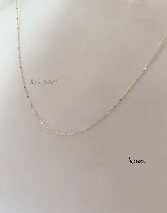 《特集掲載》人気 No.1【K10YG】華奢 長さが選べる♡Simple Necklace〜petal* 6枚目の画像