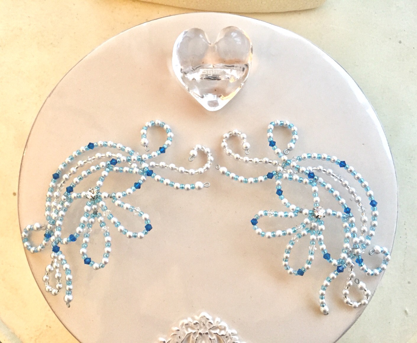 サイドパーツ シルバー&ブルー