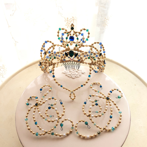 海賊のブルー2連ティアラ ヘッドドレス（アクセサリー） Tiara