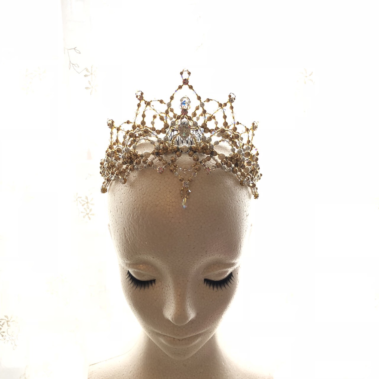 ゴールドベースの2連プリンセスティアラ