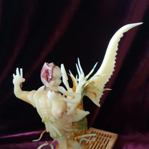 彫刻 石鹸作品 龍魚 子供の神様 カービング 台湾彫刻作品 彫刻 Ke‐Ming