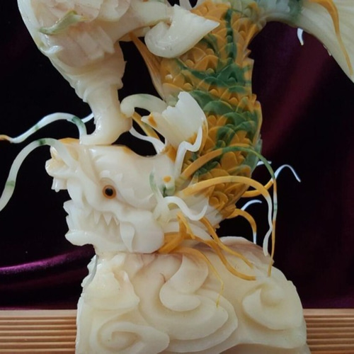 翡翠　龍　カービング　彫刻 値引セール 青龍 青石 龍彫り物カービング 庭石・水槽装飾