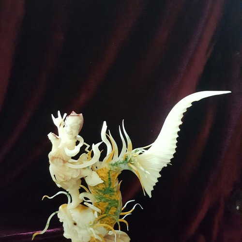 彫刻 石鹸作品 龍魚 子供の神様 カービング 台湾彫刻作品 彫刻 Ke‐Ming