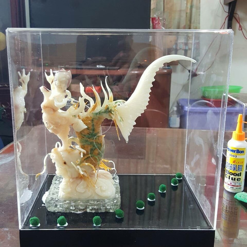 彫刻 石鹸作品 龍魚 子供の神様 カービング 台湾彫刻作品 彫刻