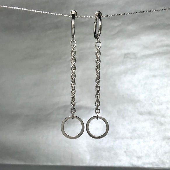 NO.33 /ピアス [リングチェーン] …メンズ ユニセックスデザイン…片耳