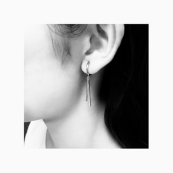NO.34 /イヤリング [メタルステッィク]　…メンズ ユニセックスデザイン…片耳オーダー可能 3枚目の画像