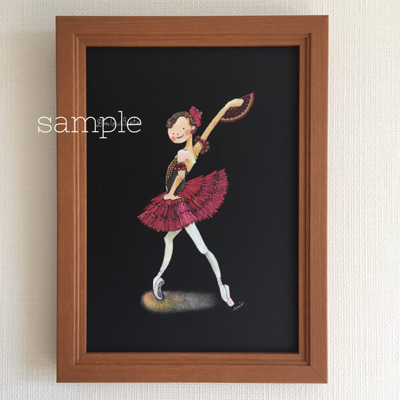 絵画 。壁掛け絵原画手描き【バレエ公演が終わった後の甘いデート