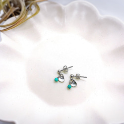 再再販♡ターコイズ♡Small shellfish(小さい貝)ピアス  Jealousy♡silver083 6枚目の画像