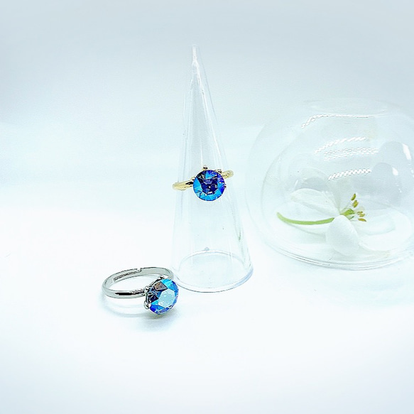 1粒スワロフスキーシマーring♡luxe091 指輪・リング Fururi 1粒スワロフスキーシマーring♡luxe091 指輪・リング Fururi