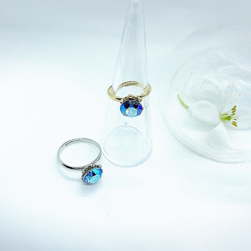 1粒スワロフスキーシマーring♡luxe091 指輪・リング Fururi 1粒スワロフスキーシマーring♡luxe091 指輪・リング Fururi