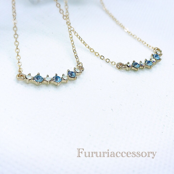 swarovskline necklace  /クリスタル/luxe プレゼント 4枚目の画像