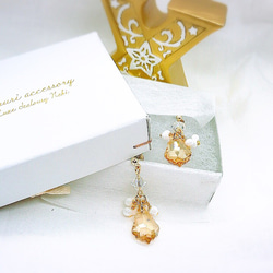 オリジナルbox付き swarovski Xmas bell piace/earring Fururiaccessory 4枚目の画像