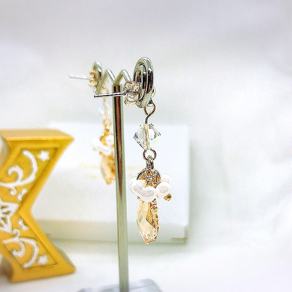 オリジナルbox付き swarovski Xmas bell piace/earring Fururiaccessory 5枚目の画像