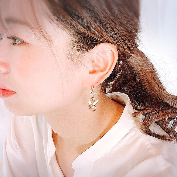 オリジナルbox付き swarovski Xmas bell piace/earring Fururiaccessory 7枚目の画像