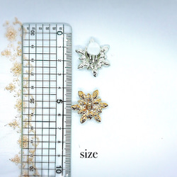 送料無料 crystal  snow flower  pierce/earrings  雪の結晶062 6枚目の画像