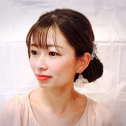 透かしレースフリンジpierce/earring パーツ交換 5枚目の画像