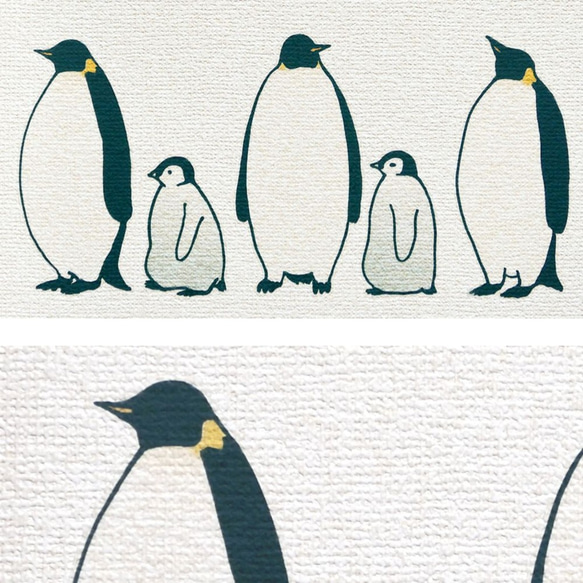 親子ペンギンと氷セットのウォールステッカー 2枚目の画像