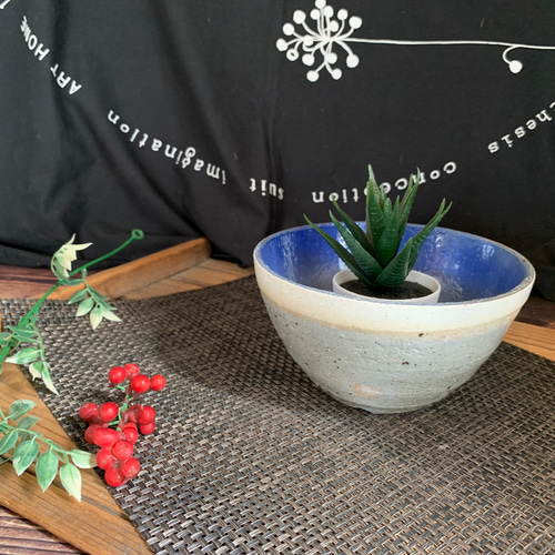 グラデーションブルー花瓶 約30cm グラデーションガラスフラワーベース – acacia