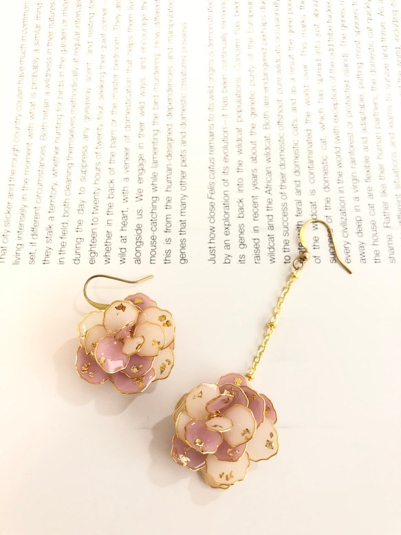 綻放(Bloom) [元素精靈］手工耳環/Earrings/Resin/耳環/水晶膠/925純銀 第3張的照片