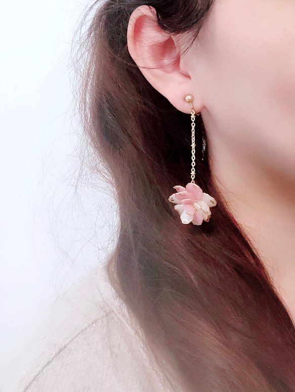 綻放(Bloom) [元素精靈］手工耳環/Earrings/Resin/耳環/水晶膠/925純銀 第6張的照片