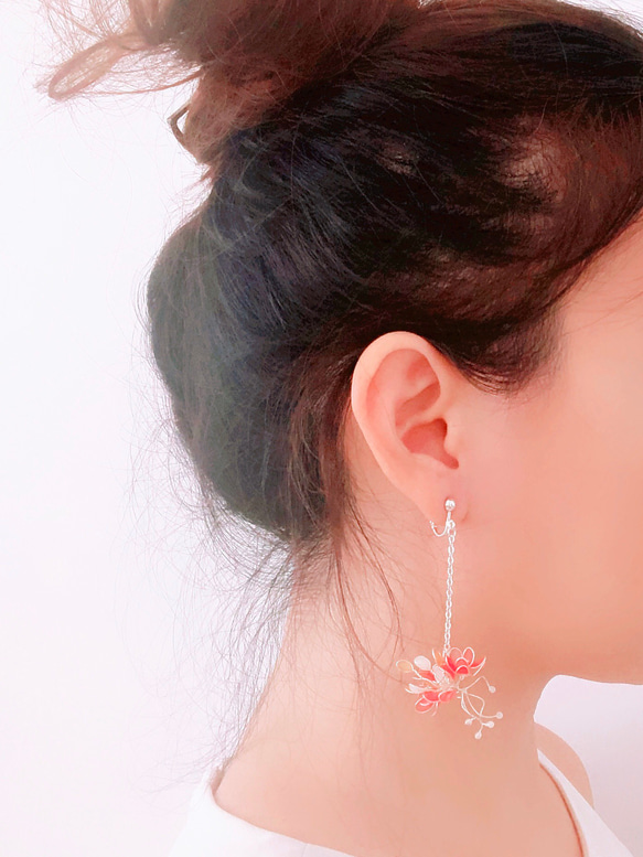 乘風飛舞[元素精靈］手工耳環/Earrings/Resin/耳環/水晶膠/925純銀 第5張的照片