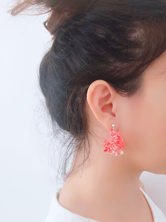 乘風飛舞[元素精靈］手工耳環/Earrings/Resin/耳環/水晶膠/925純銀 第6張的照片