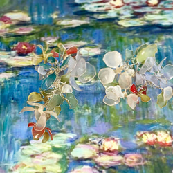 睡蓮(water Lilies) [元素精靈］手工耳環/Earrings/Resin/樹脂耳環/水晶花/925純銀 第2張的照片