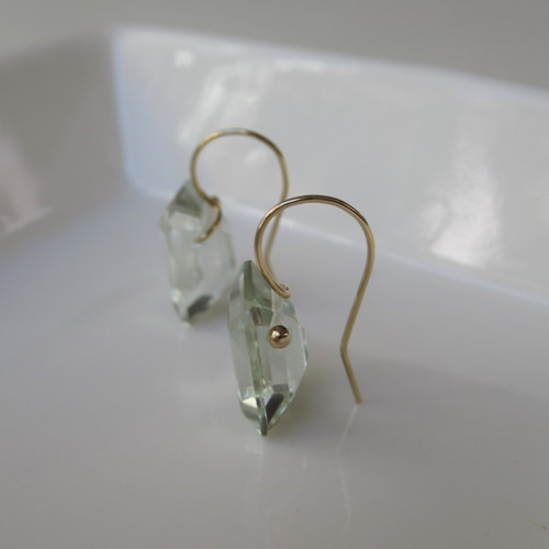 楽天市場】エメラルド ピアス レディース シンプル フックピアス
